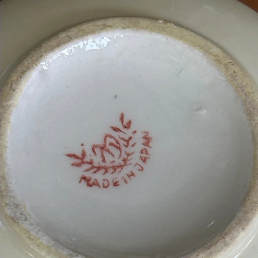 Vintage Moriyama Mori-Machi Porcelain Hand-Painted Floral Lidded Sugar Bowl